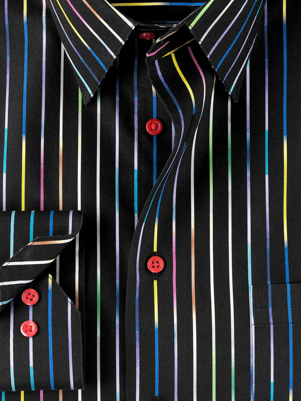 Non-Iron Cotton Stripe Dress Shirt - Multi sold by Paul Fredrick product image thumbnail 2
