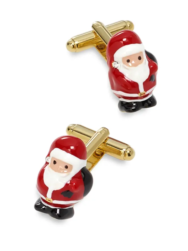 Enamel Santa Cufflinks sold by Paul Fredrick
