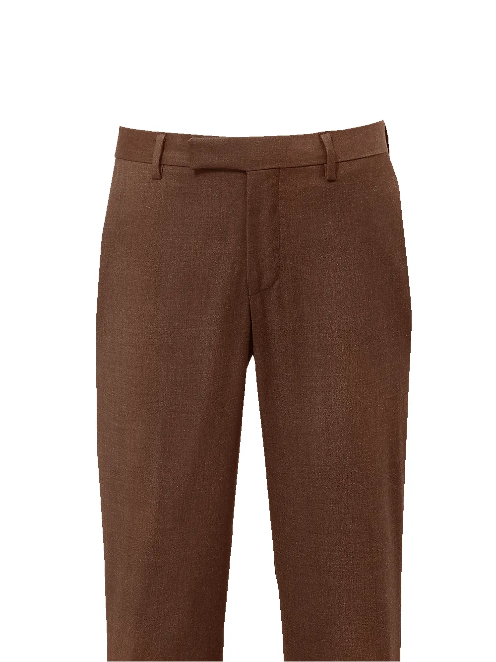 Wool Gabardine Flat Front Pants - Brown sold by Paul Fredrick product image thumbnail 2