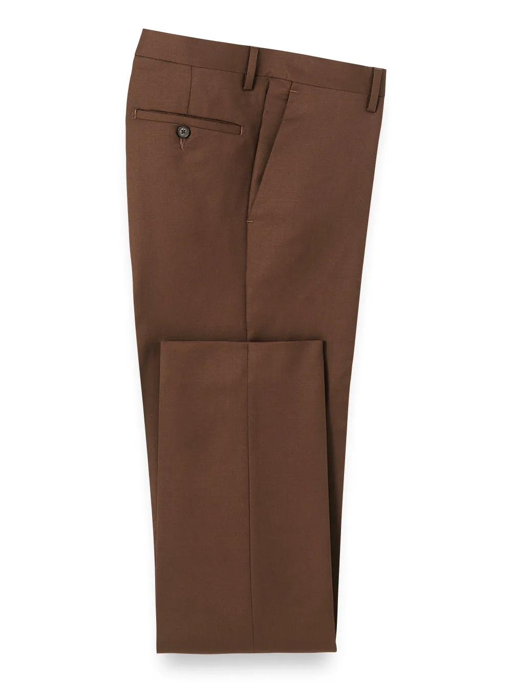 Wool Gabardine Pants - Brown sold by Paul Fredrick