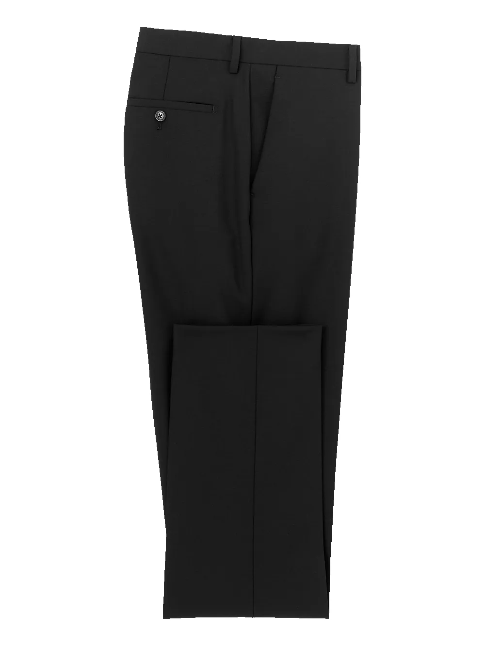 Wool Stretch Bengaline Suit Pants - Black sold by Paul Fredrick