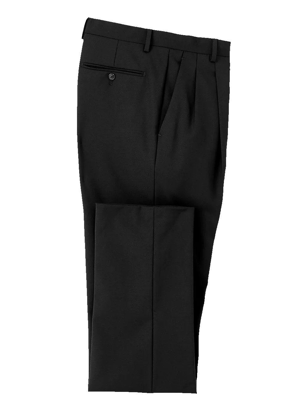 Wool Stretch Bengaline Suit Pants - Black sold by Paul Fredrick product image thumbnail 4