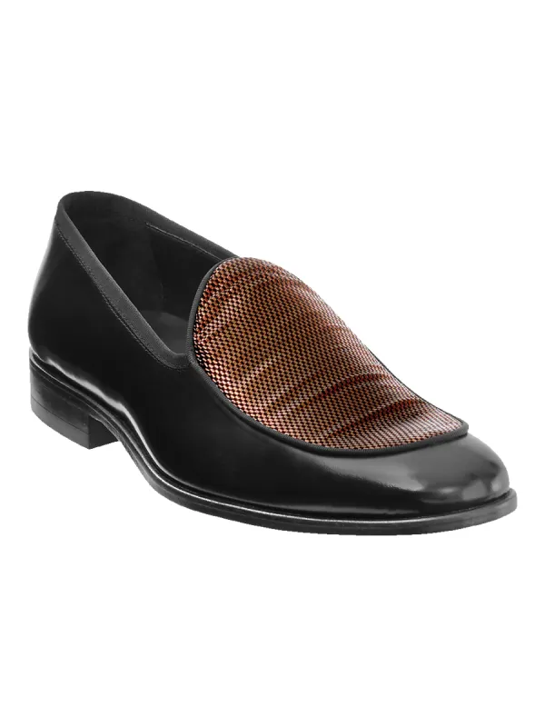Atlas Venetain Loafer - Black/copper sold by Paul Fredrick