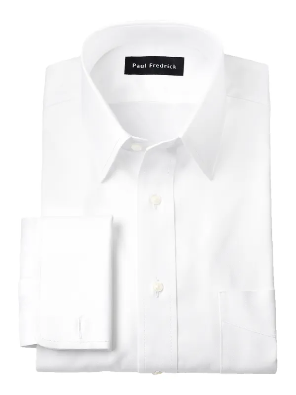 Slim Fit Superfine Egyptian Cotton Solid Straight Collar French Cuff Dress Shirt� - White made by Paul Fredrick