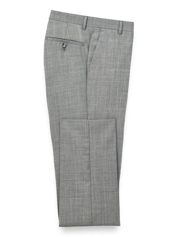 Wool Sharkskin Flat Front Pants sold by Paul Fredrick