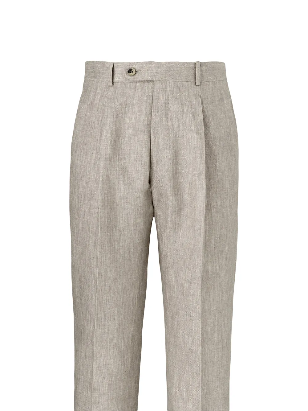 Linen Chambray Twill Single Pleat Pants sold by Paul Fredrick product image thumbnail 2