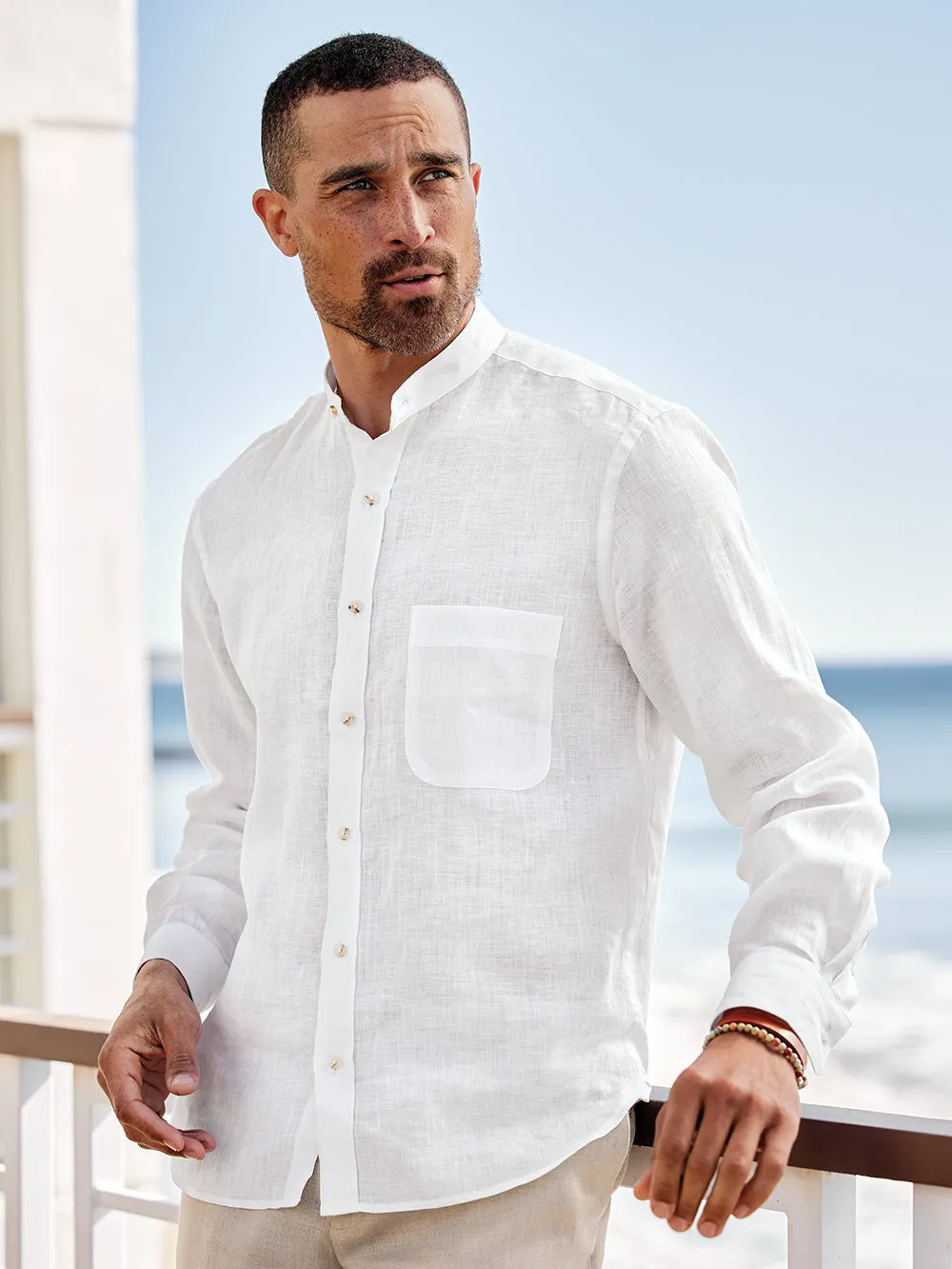 Linen Solid Casual Shirt sold by Paul Fredrick product image thumbnail 2