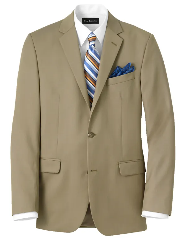 Classic Fit Wool Travel Blazer - British Tan made by Paul Fredrick