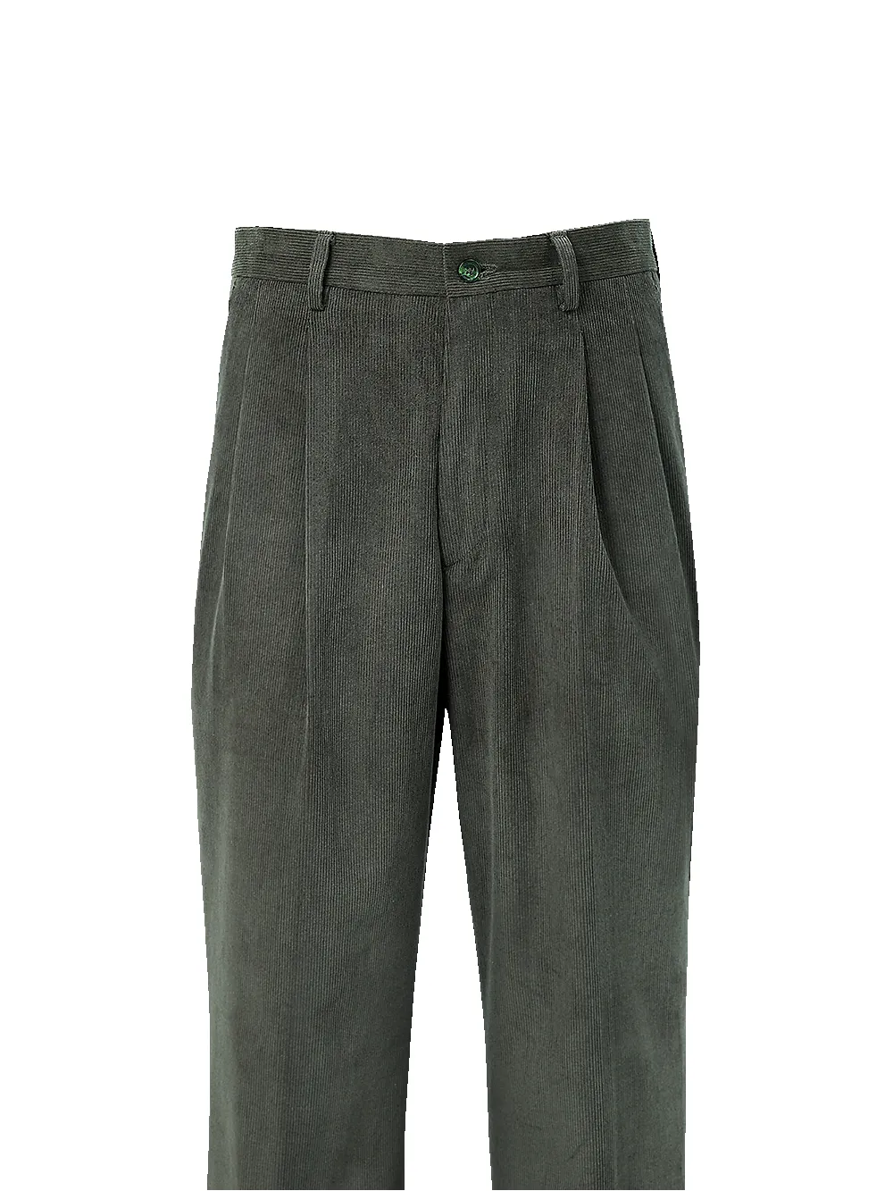 Corduroy Pleated Pants - Dark Sage sold by Paul Fredrick product image thumbnail 2