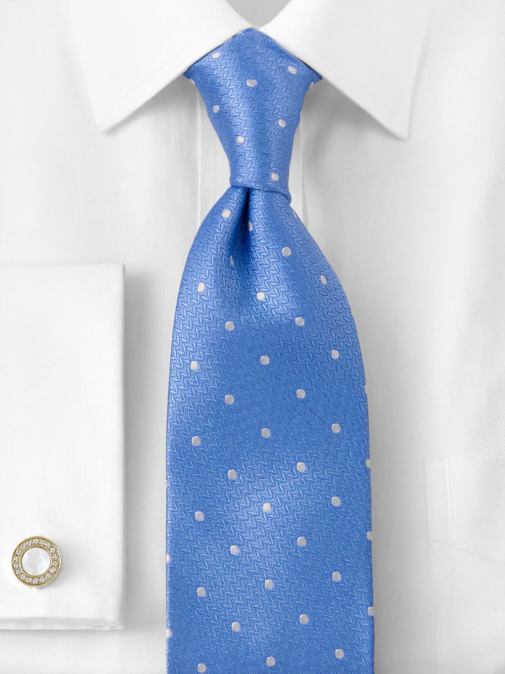 Dot Woven Silk Tie sold by Paul Fredrick product image thumbnail 2