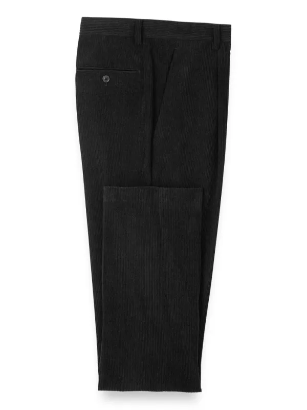 Corduroy Single Suit Pants - Black sold by Paul Fredrick