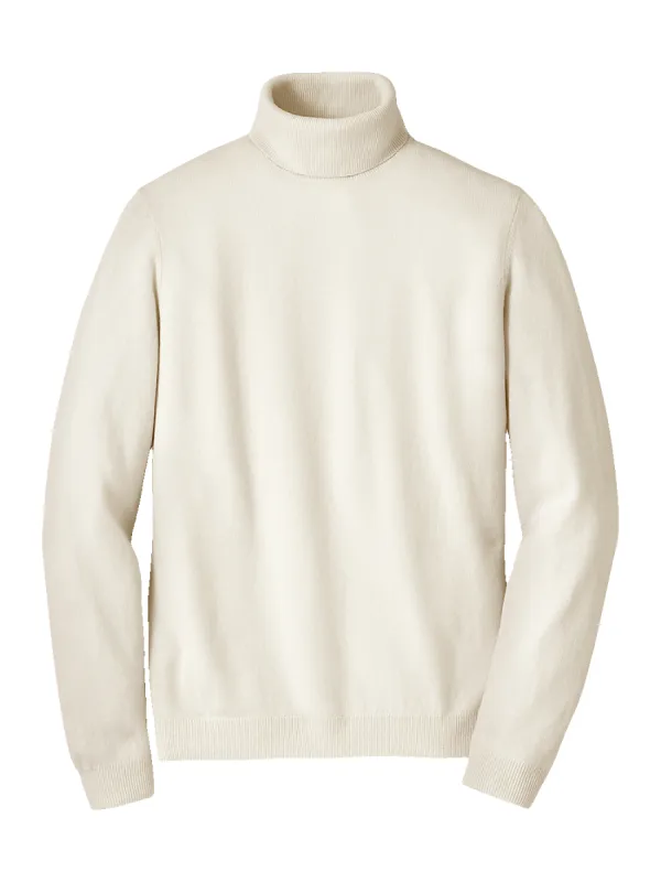 Cashmere Turtleneck Sweater - Ivory sold by Paul Fredrick