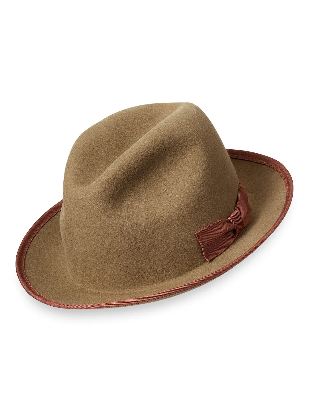 Wool Fedora With Bow And Trim sold by Paul Fredrick