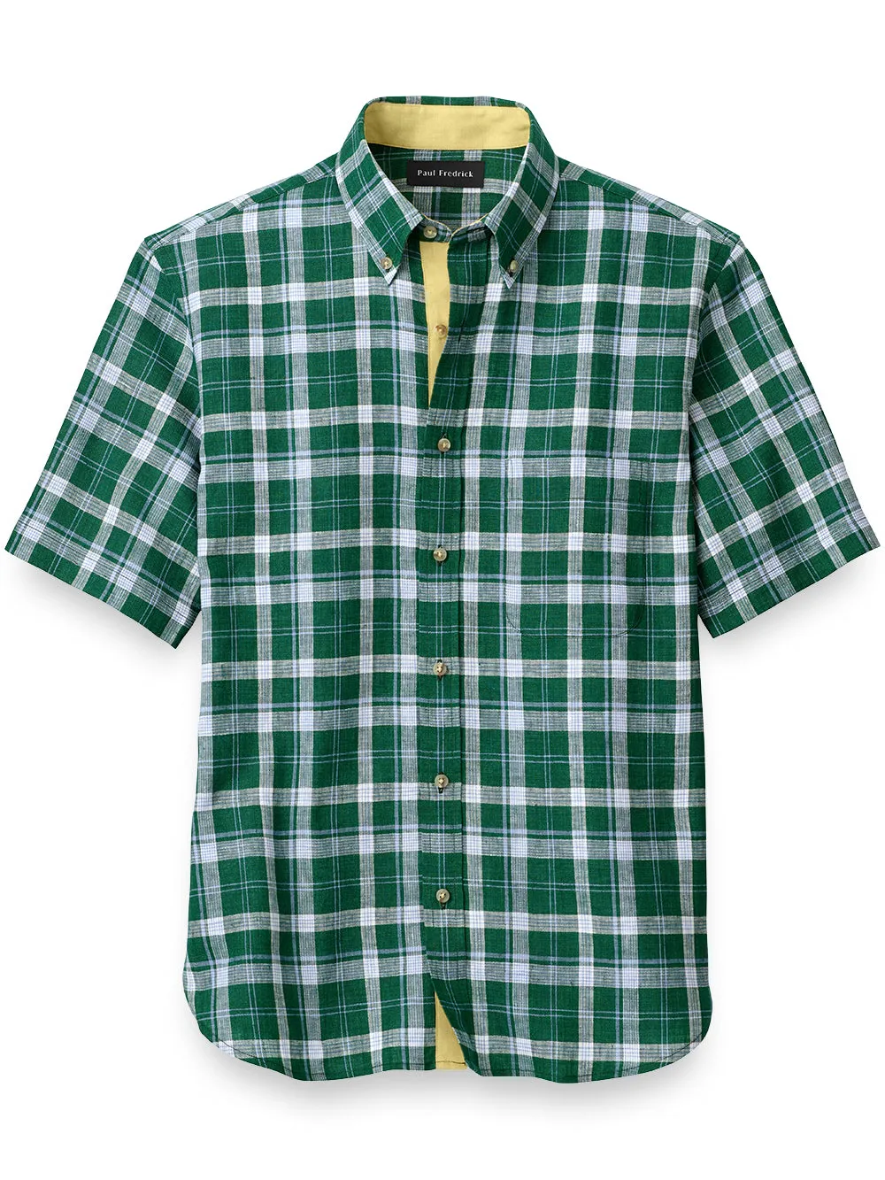 Linen Plaid Casual Shirt sold by Paul Fredrick