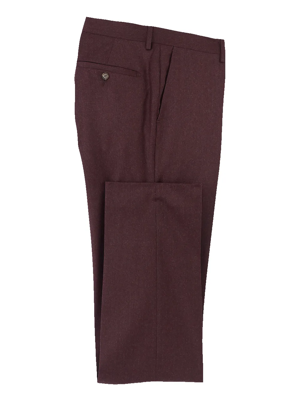 Wool Flannel Pants - Burgundy sold by Paul Fredrick