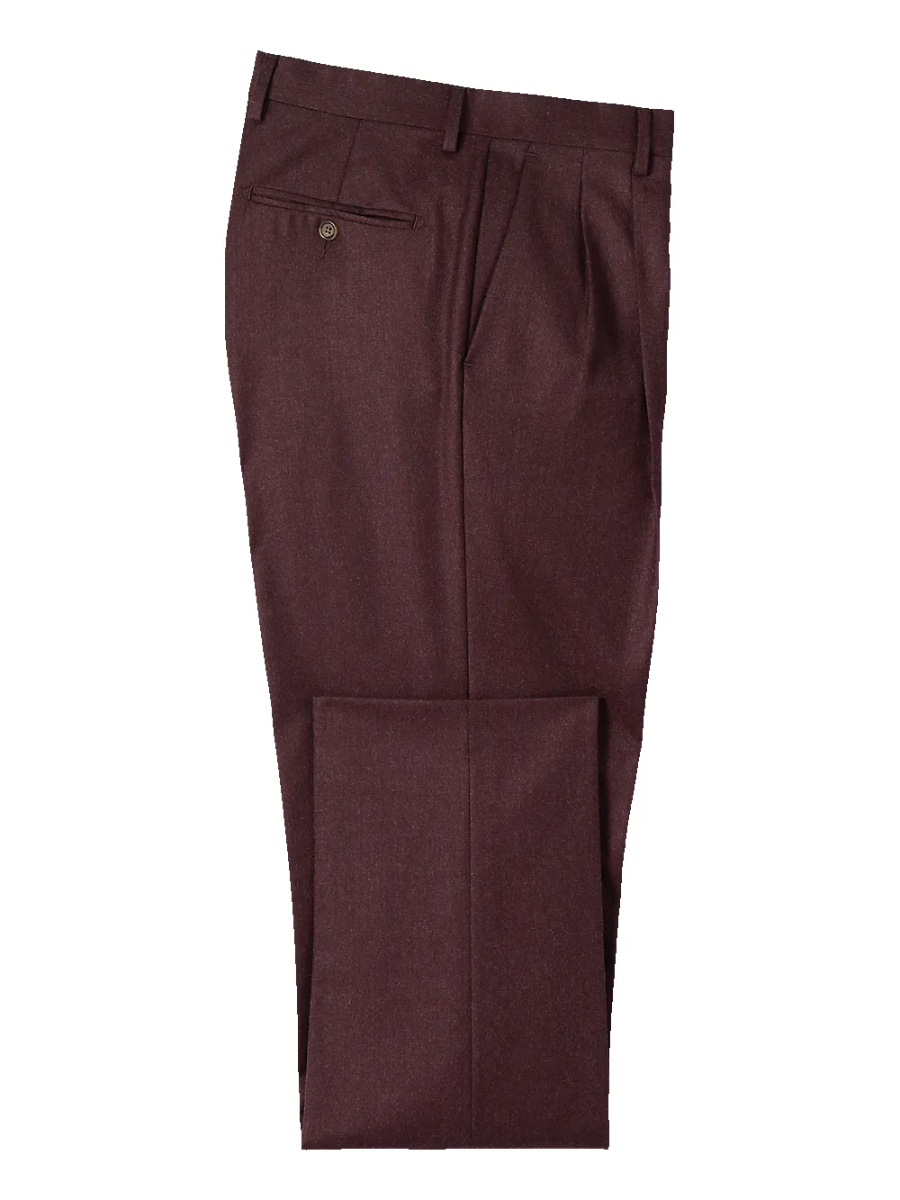 Wool Flannel Pants - Burgundy sold by Paul Fredrick product image thumbnail 4