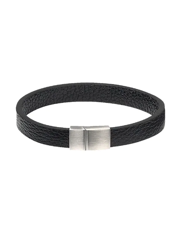 Leather Bracelet - Black sold by Paul Fredrick