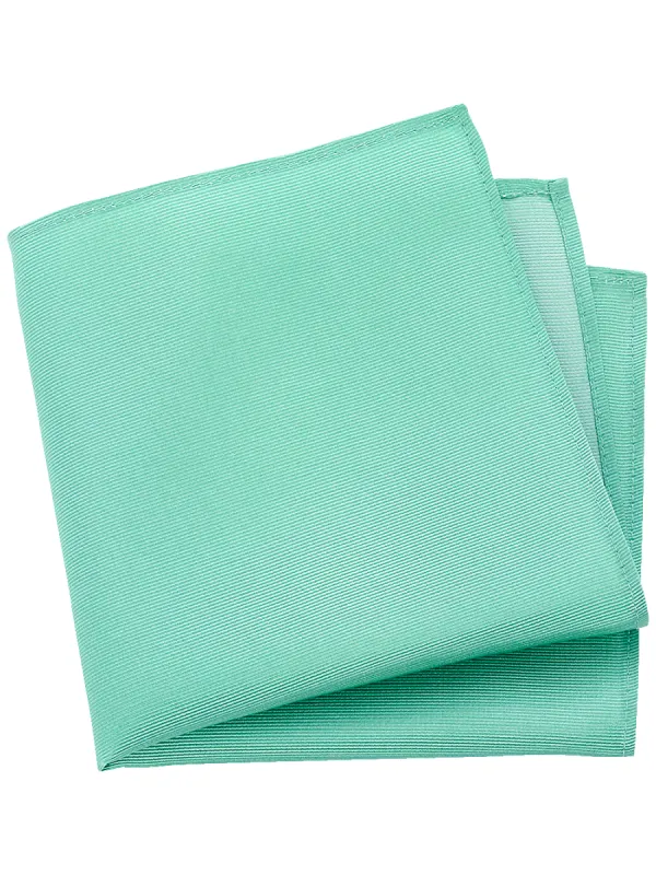 Solid Twill Silk Pocket Square - Mint made by Paul Fredrick