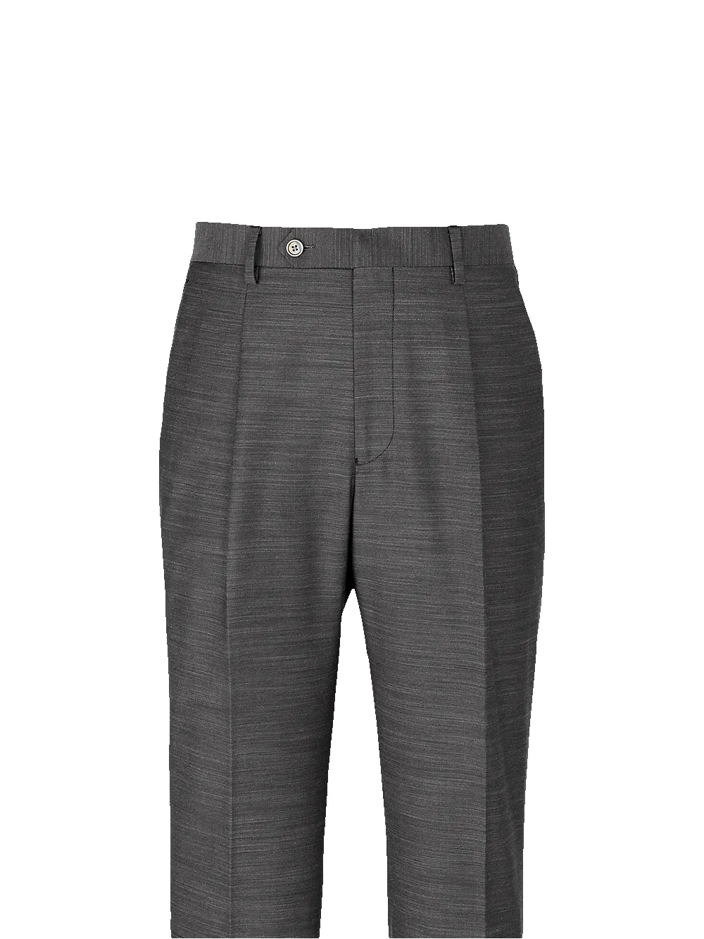 Performance Blend Single Pleat Suit Pants - Charcoal sold by Paul Fredrick product image thumbnail 2