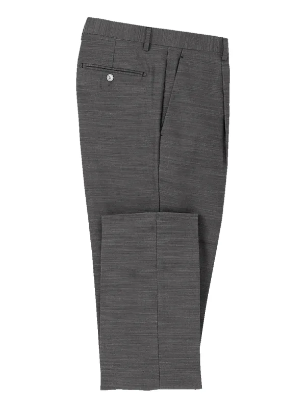 Performance Blend Single Pleat Suit Pants - Charcoal made by Paul Fredrick
