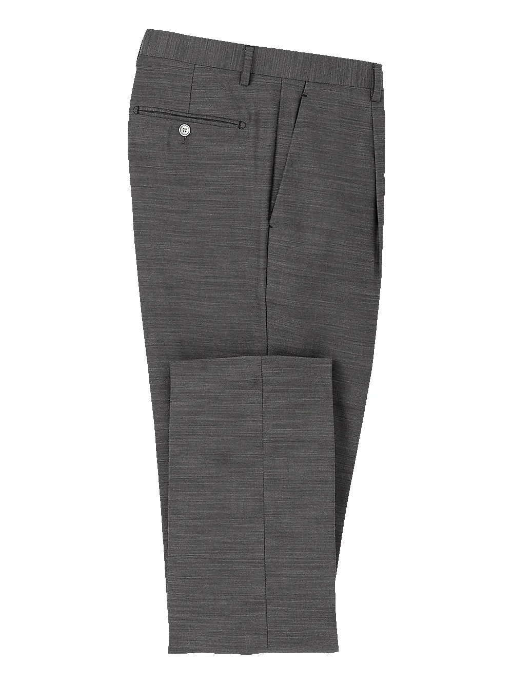 Performance Blend Single Pleat Suit Pants - Charcoal sold by Paul Fredrick