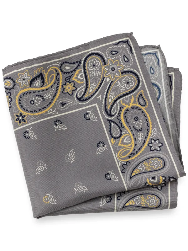 Paisley Silk Pocket Square sold by Paul Fredrick