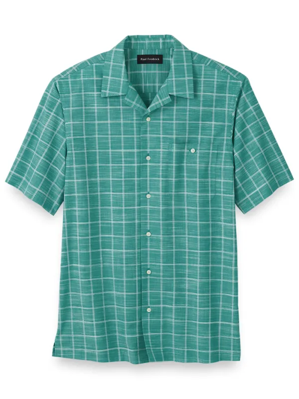 Cotton Windowpane Casual Shirt sold by Paul Fredrick