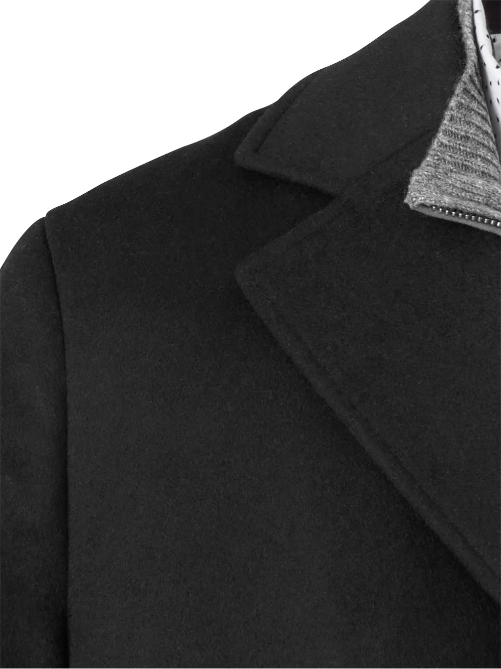 Wool Blend Topcoat - Black sold by Paul Fredrick product image thumbnail 3