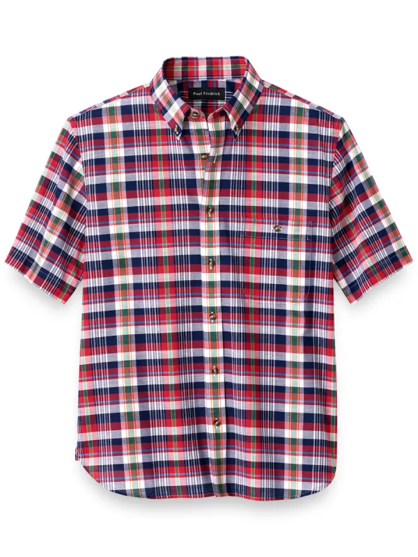 Cotton Madras Plaid Casual Shirt sold by Paul Fredrick