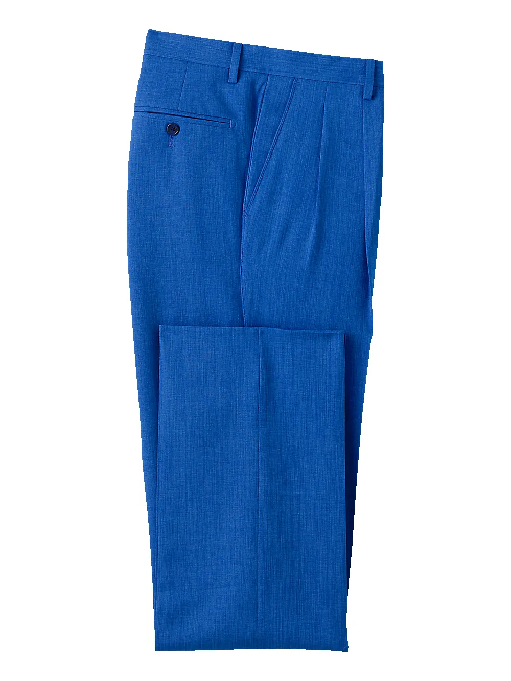 Pleated Travel Pants - Royal Blue sold by Paul Fredrick