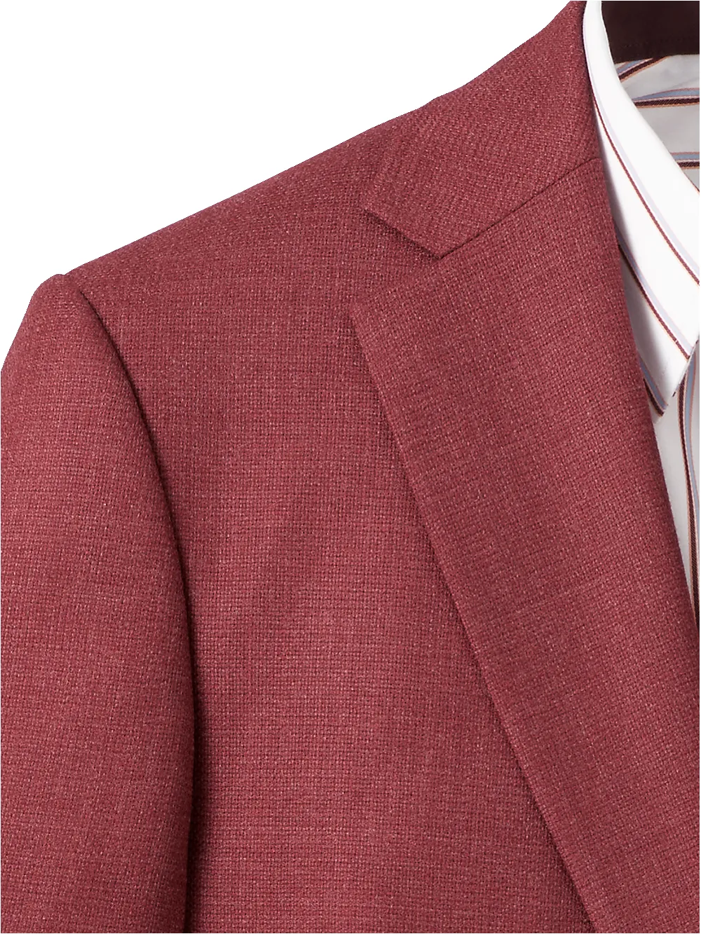 Wool Single Breasted Notch Lapel Sport Coat - Terracotta sold by Paul Fredrick product image thumbnail 4
