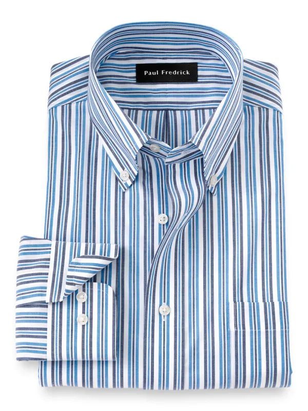 Non-iron Cotton Stripe Dress Shirt sold by Paul Fredrick