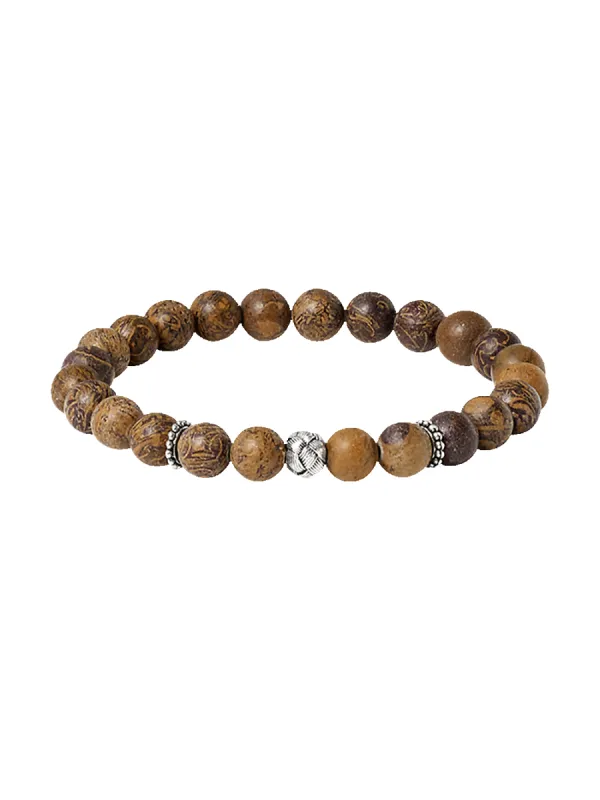 Semi Precious Bead Bracelet - Brown sold by Paul Fredrick