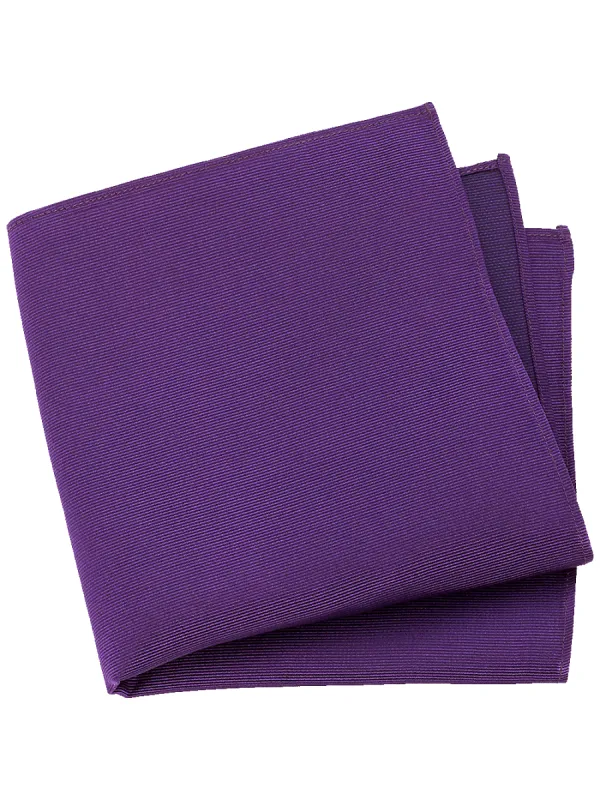 Solid Twill Silk Pocket Square - Violet sold by Paul Fredrick