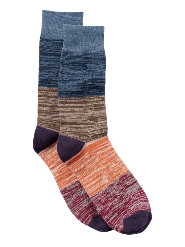 Stripe Cotton Blend Sock - Multi sold by Paul Fredrick