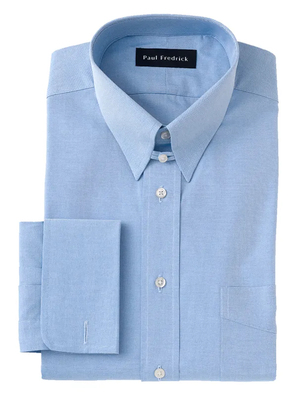 Superfine Egyptian Cotton Solid Color Button Tab Collar French Cuff Dress Shirt - Blue sold by Paul Fredrick