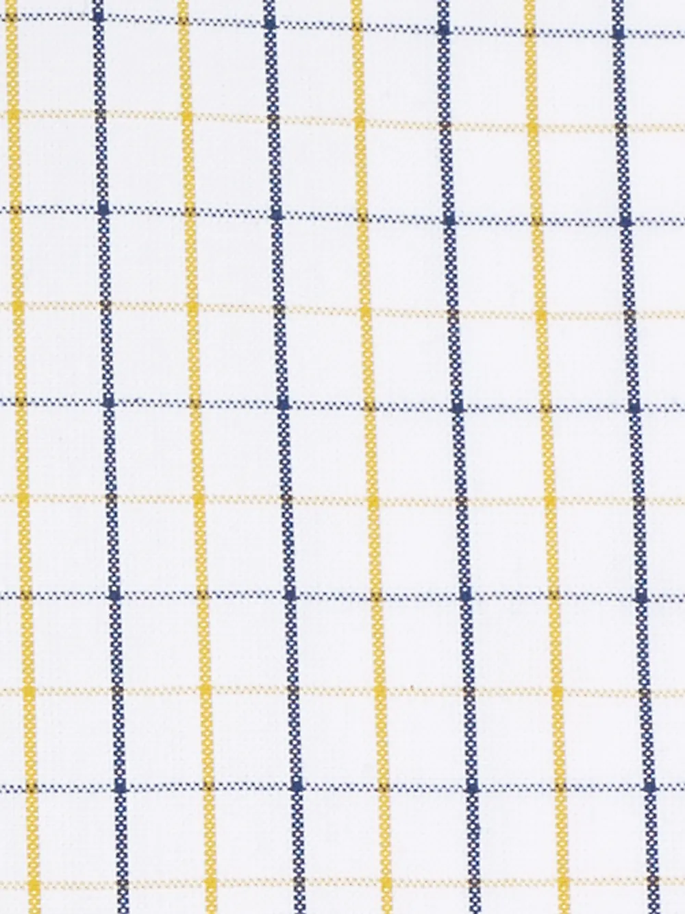 Non-Iron Cotton Check Dress Shirt With Contrast Trim - Navy/gold sold by Paul Fredrick product image thumbnail 5
