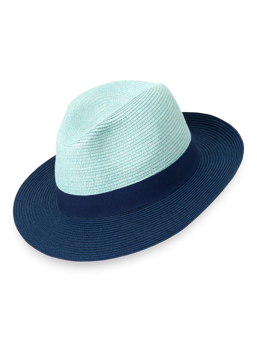 Straw Blend Fedora With Ribbon Band sold by Paul Fredrick