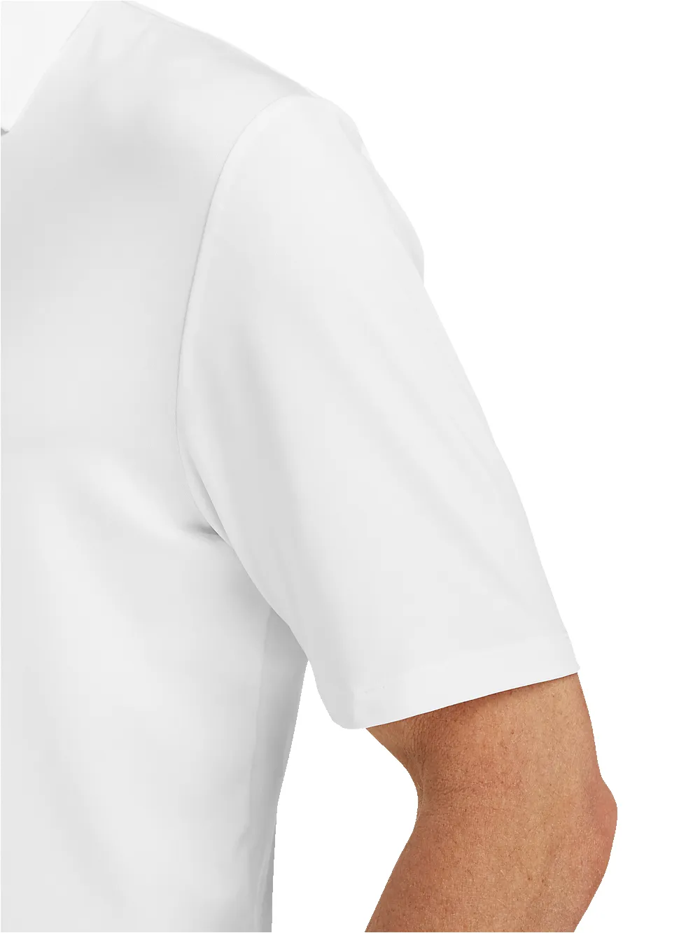 Performance Blend Three Button Polo - White sold by Paul Fredrick product image thumbnail 4