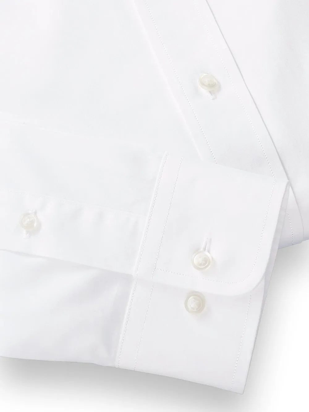 Pure Cotton Broadcloth Solid Color Spread Collar Dress Shirt | Clearance sold by Paul Fredrick product image thumbnail 4
