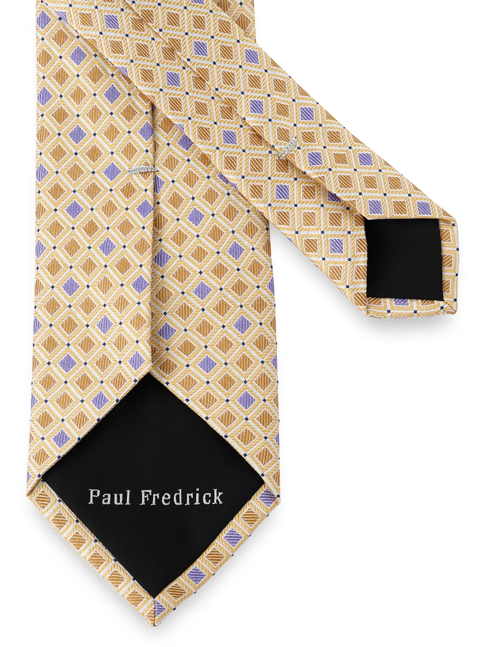 Geometric Woven Silk Tie sold by Paul Fredrick product image thumbnail 3