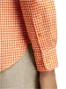 Linen Gingham Check Casual Shirt - Orange sold by Paul Fredrick