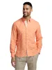 Linen Gingham Check Casual Shirt - Orange sold by Paul Fredrick