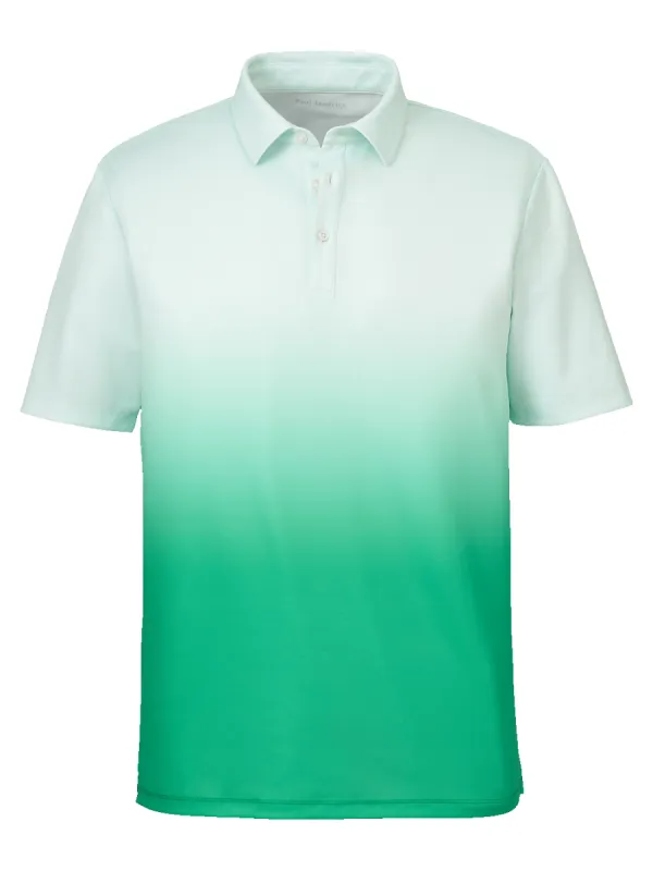 Performance Blend Three Button Polo - Green sold by Paul Fredrick