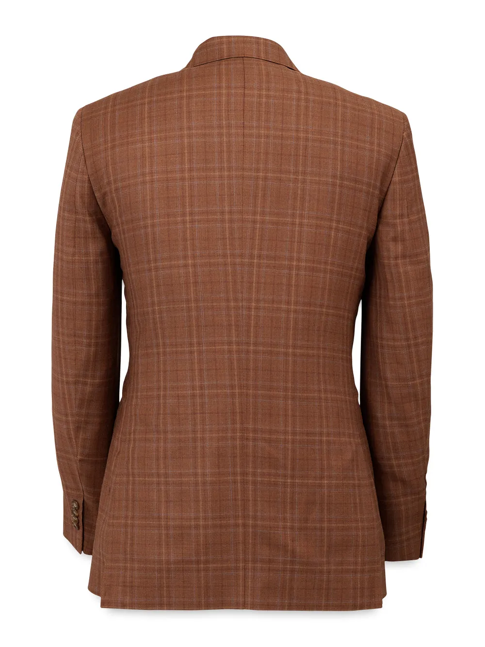 Italian Wool Plaid Single Breasted Peak Lapel Sport Coat sold by Paul Fredrick product image thumbnail 5