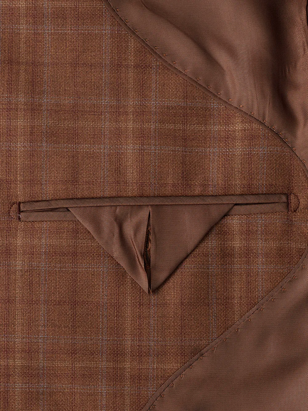 Italian Wool Plaid Single Breasted Peak Lapel Sport Coat sold by Paul Fredrick product image thumbnail 3