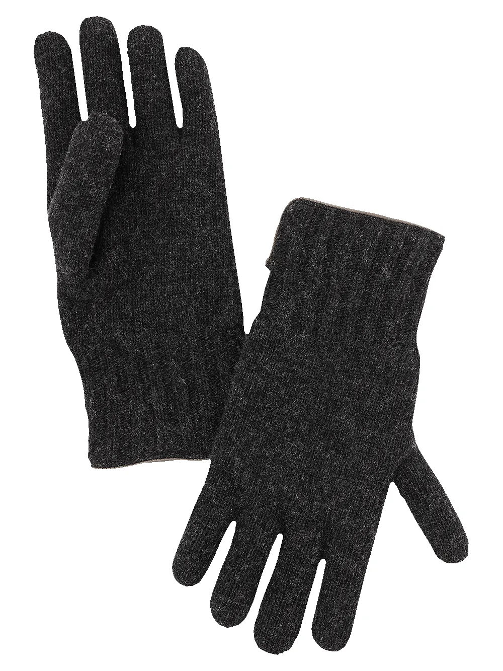 Cashmere Lined Knit Gloves - Charcoal sold by Paul Fredrick