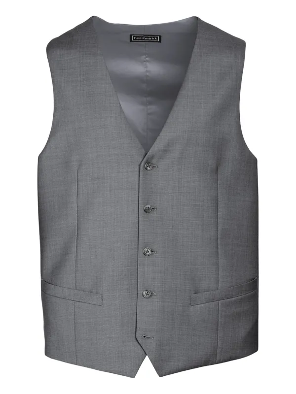 Classic Fit Sharkskin No Lapel Suit Vest sold by Paul Fredrick