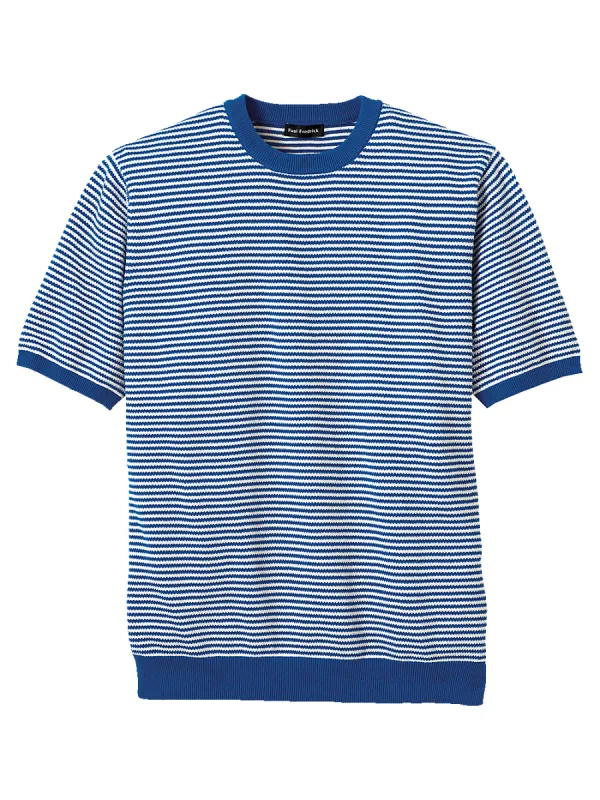 Cotton Crew Neck Sweater - Cobalt sold by Paul Fredrick