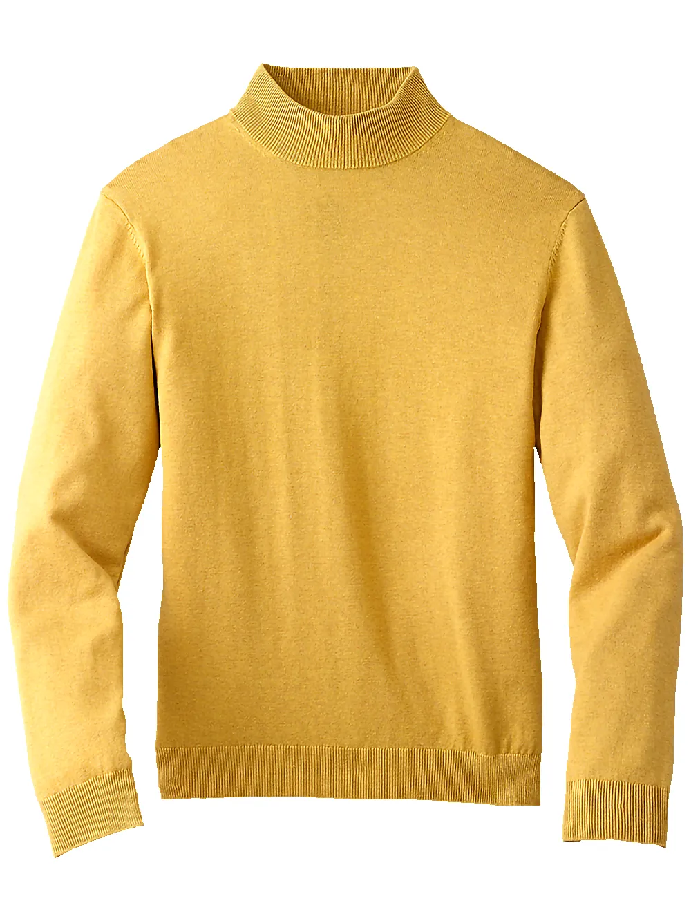 Silk Cotton And Cashmere Mock Neck Sweater - Gold sold by Paul Fredrick